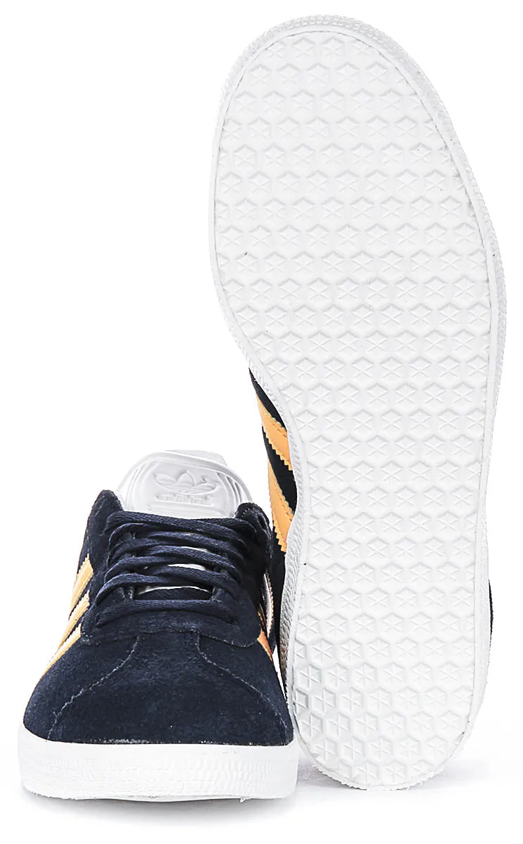 Adidas Gazelle in Marineblau und Gelb Schuhe Adidas