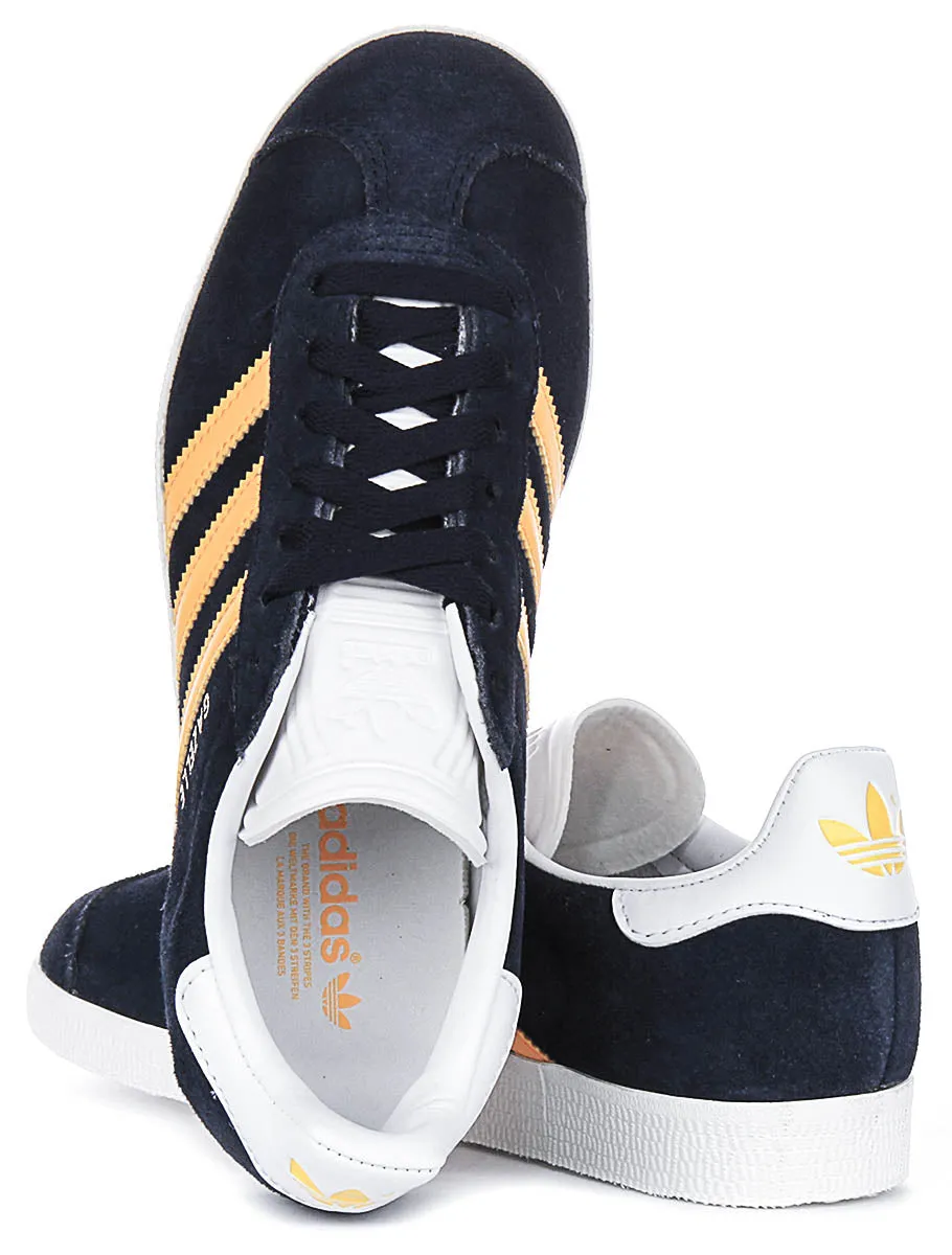 Adidas Gazelle in Marineblau und Gelb Schuhe Adidas