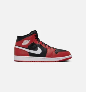 Air Jordan 1 Mid Black Gym Red Herren-Basketballschuh - Schwarz/Gym Rot/Weiß
