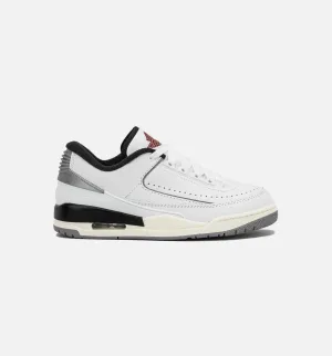 Air Jordan 2/3 Herren Lifestyle-Schuhe - Weiß/Feuerrot/Zementgrau/Segeltuch