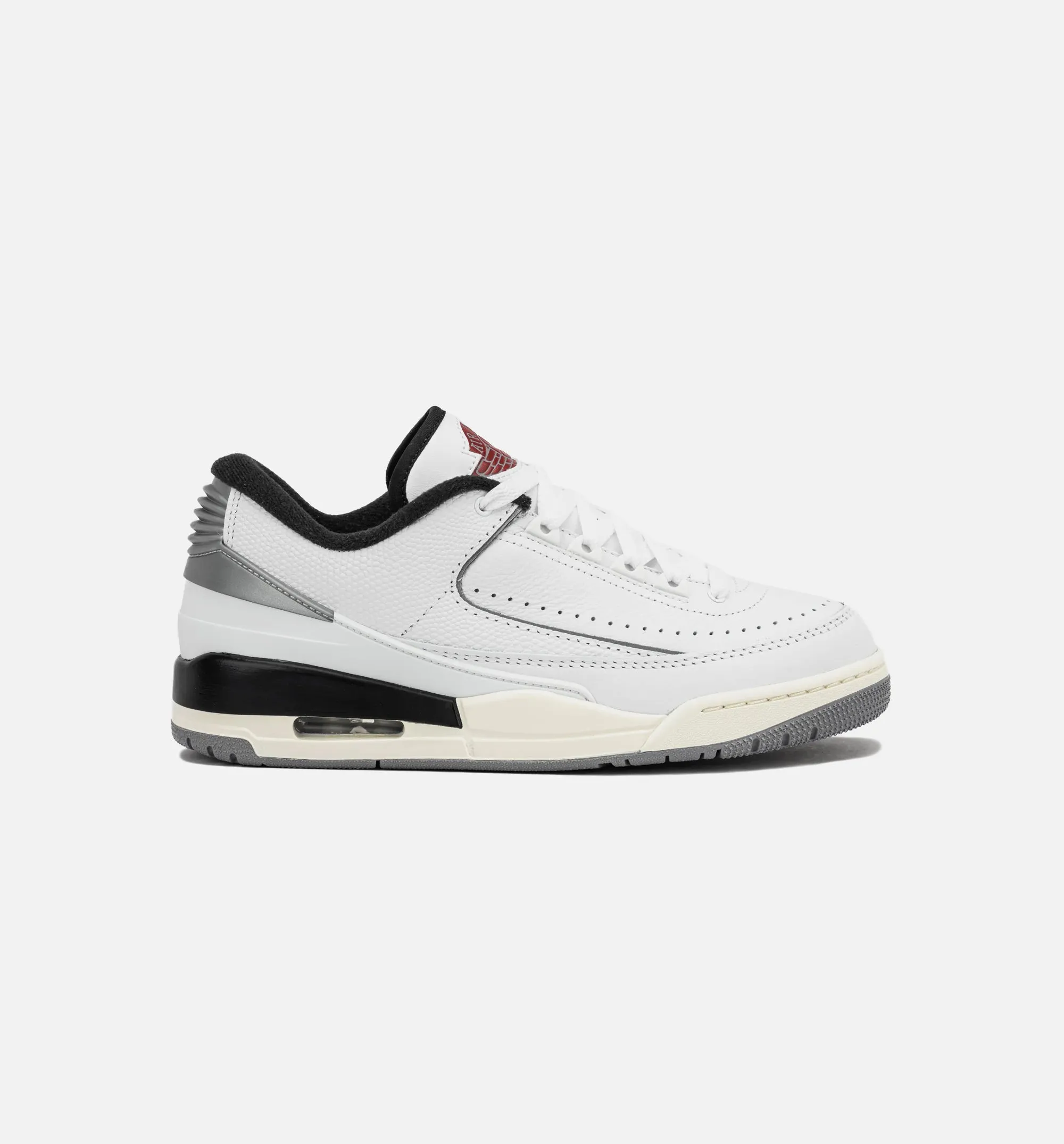 Air Jordan 2/3 Herren Lifestyle-Schuhe - Weiß/Feuerrot/Zementgrau/Segeltuch
