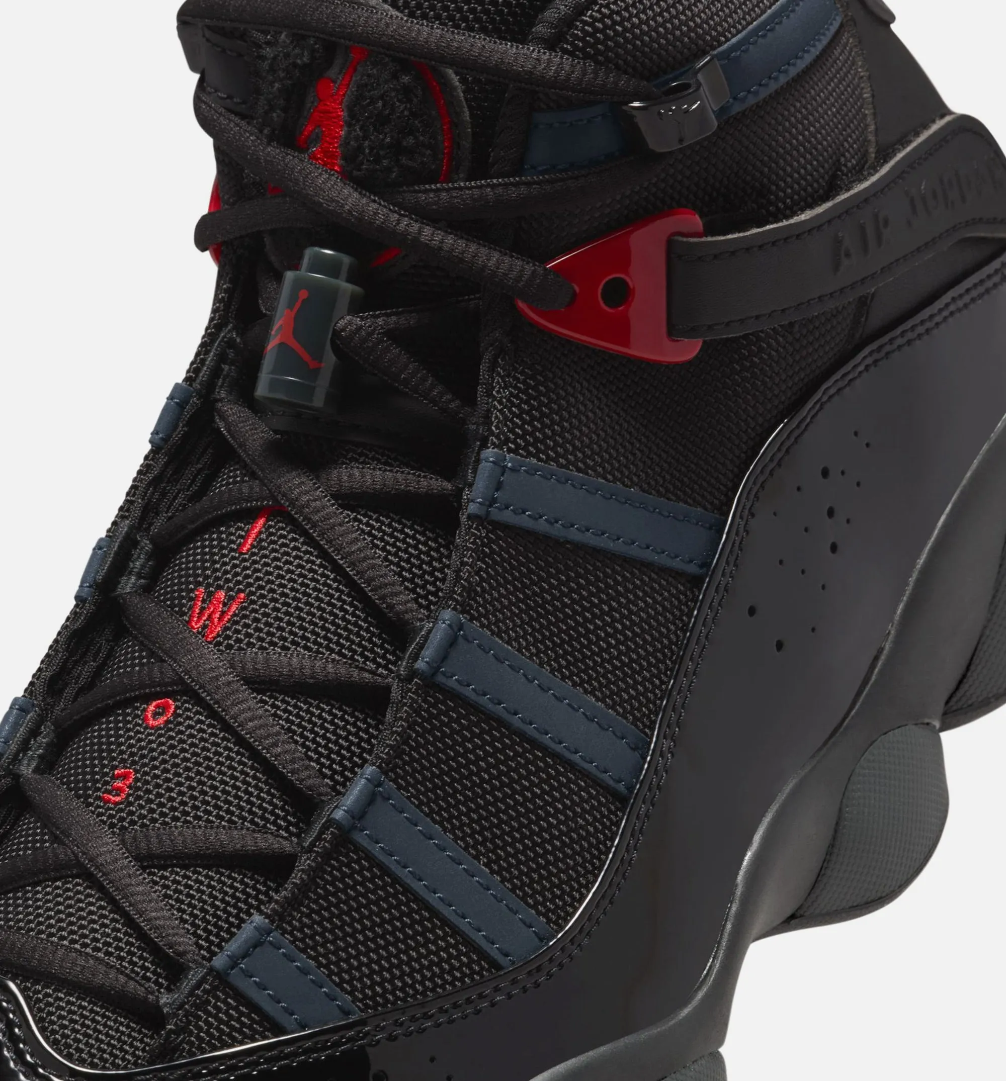Air Jordan 6 Rings Herren Lifestyle-Schuh - Schwarz/Feuerrot