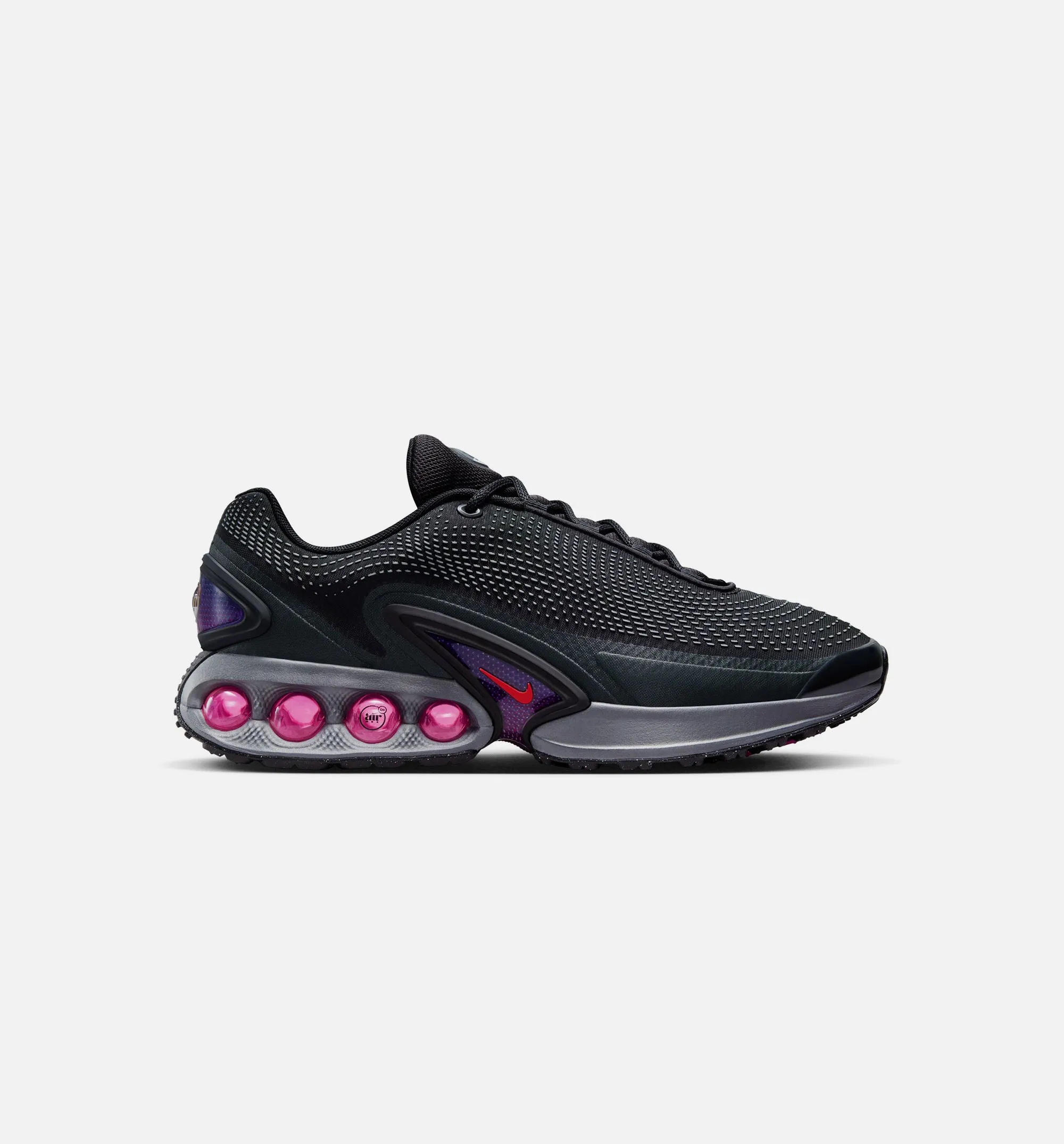 Air Max DN Herren Lifestyle-Schuh - Schwarz/Karmesinrot/Rauchgrau