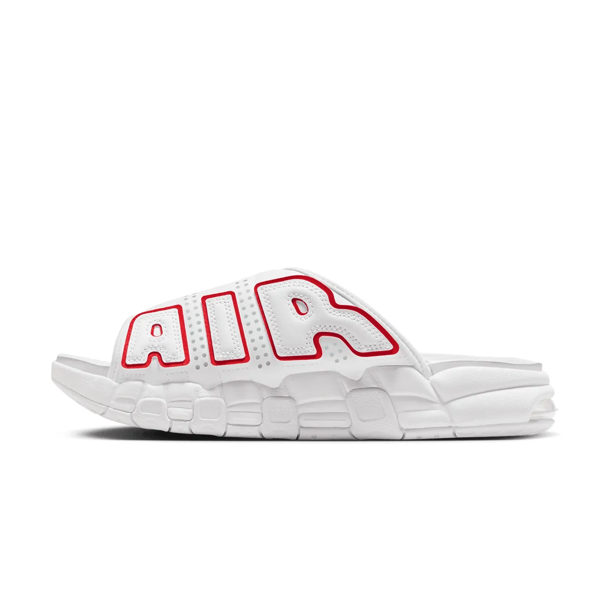 Air More Uptempo Slide 'Weiß Rot'