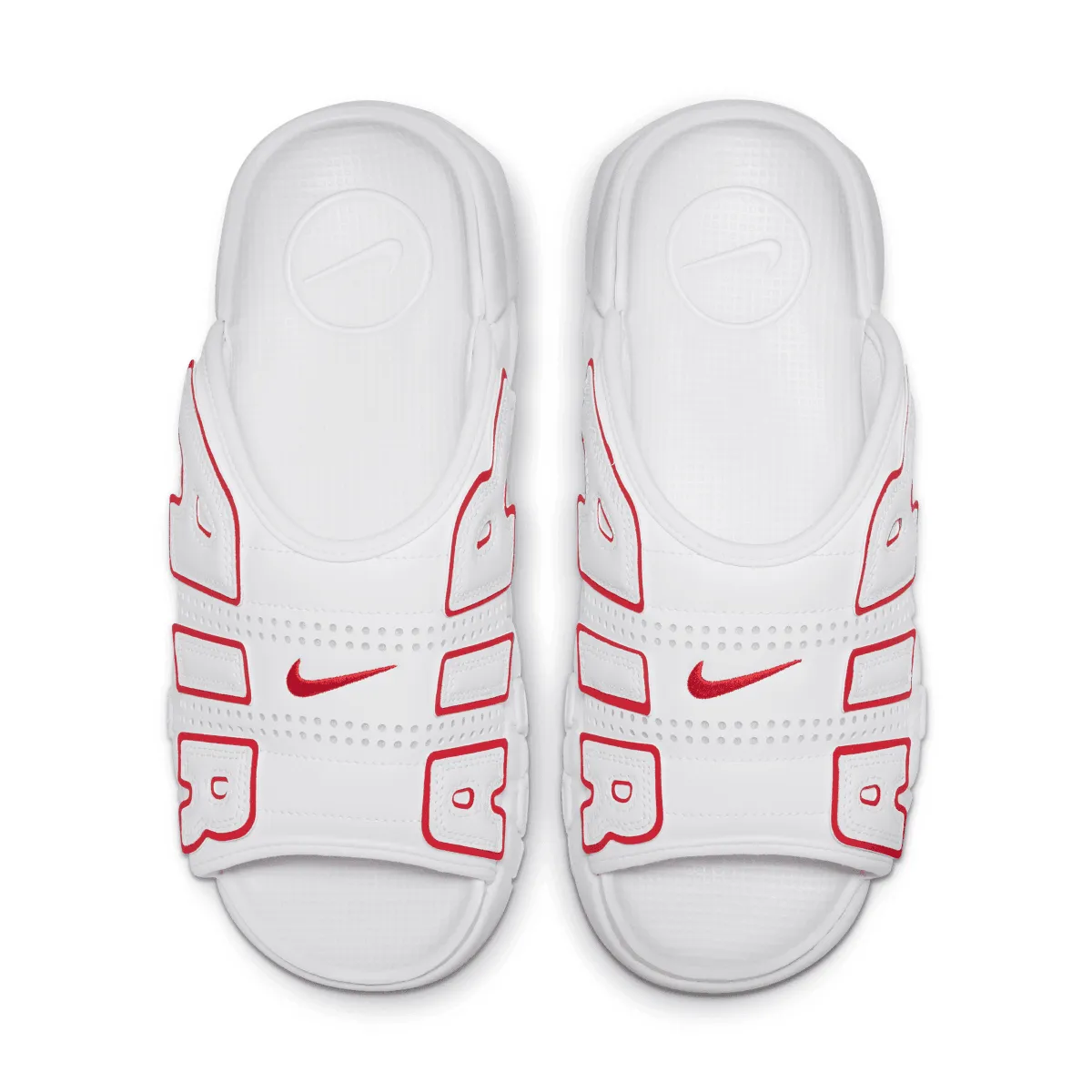 Air More Uptempo Slide 'Weiß Rot'