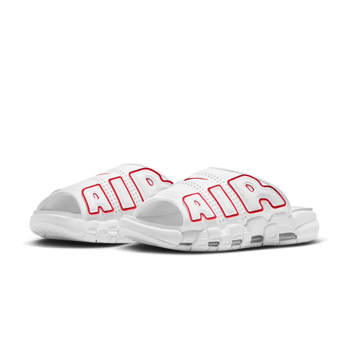 Air More Uptempo Slide 'Weiß Rot'