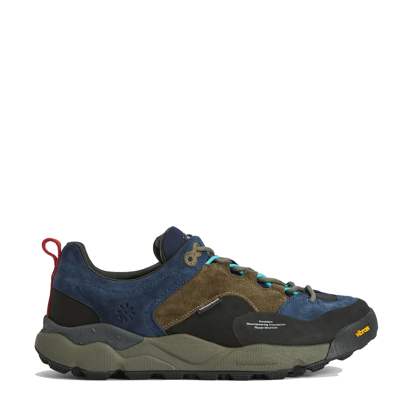 Barbour x Flower Mountain Mountain Back Country Trainer Marineblau / Oliv