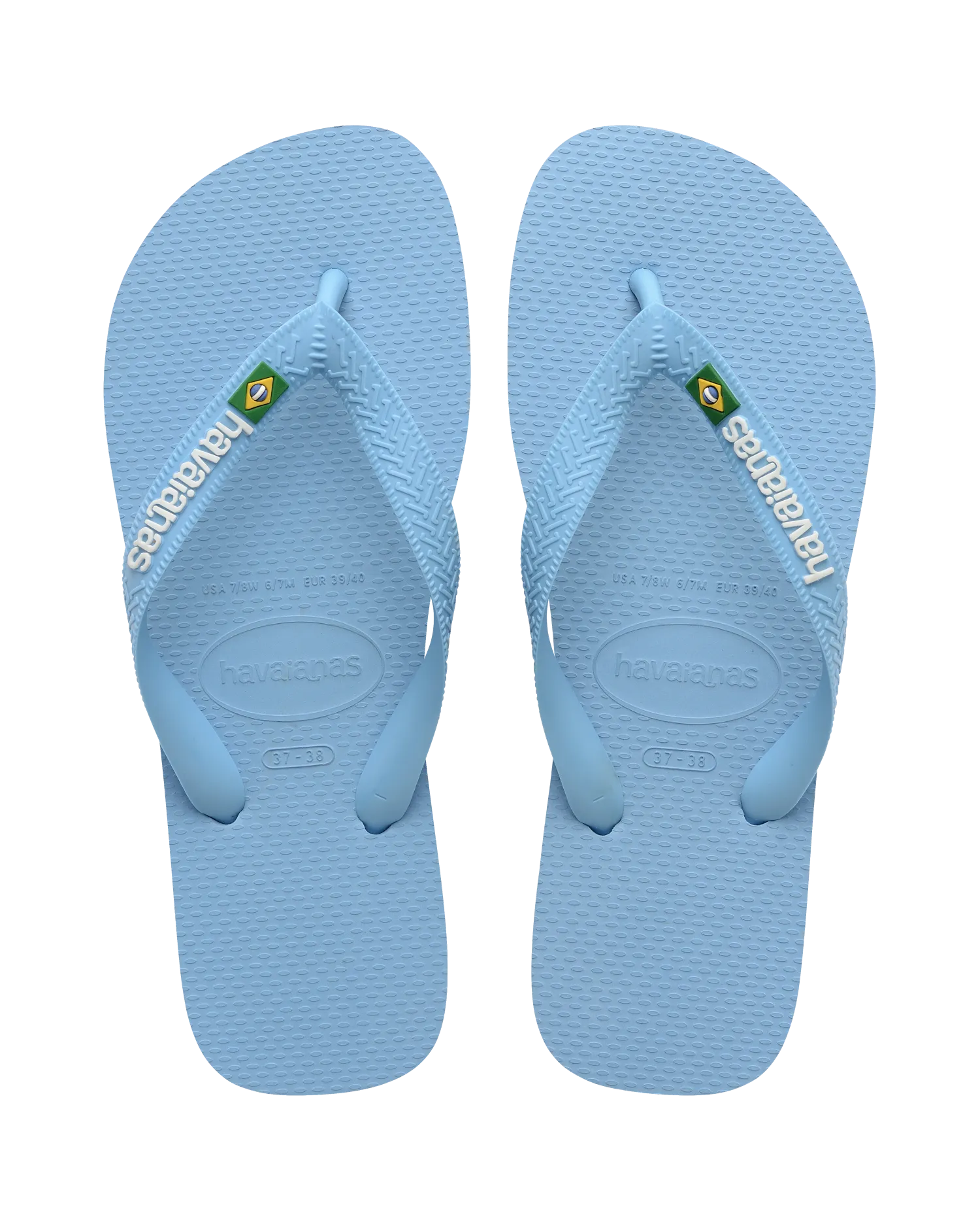 Brazil Logo Flip-Flops in Blau-Lavendel & Weiß