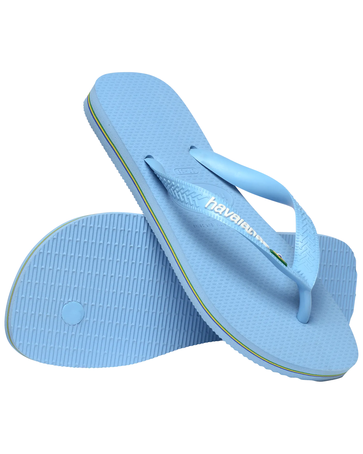 Brazil Logo Flip-Flops in Blau-Lavendel & Weiß