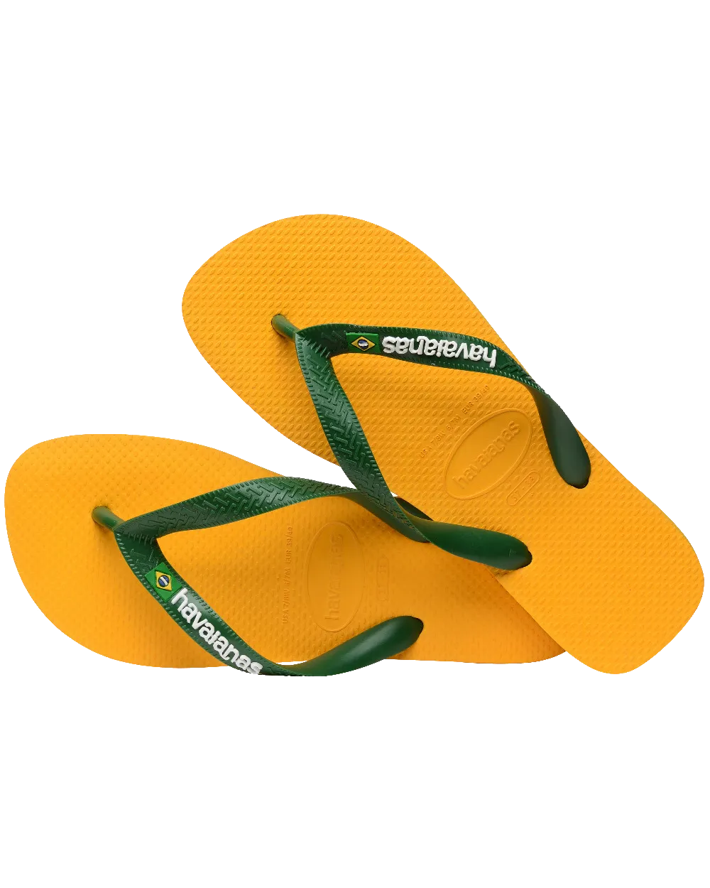 Brazil Logo Flip-Flops in Knallgelb
