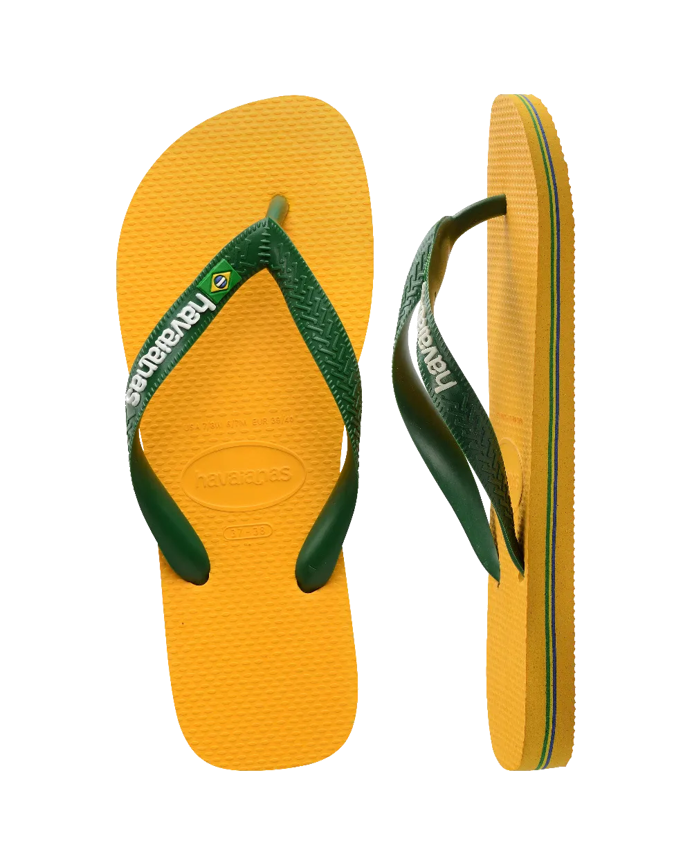 Brazil Logo Flip-Flops in Knallgelb