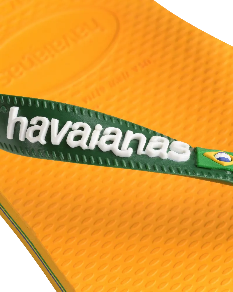 Brazil Logo Flip-Flops in Knallgelb