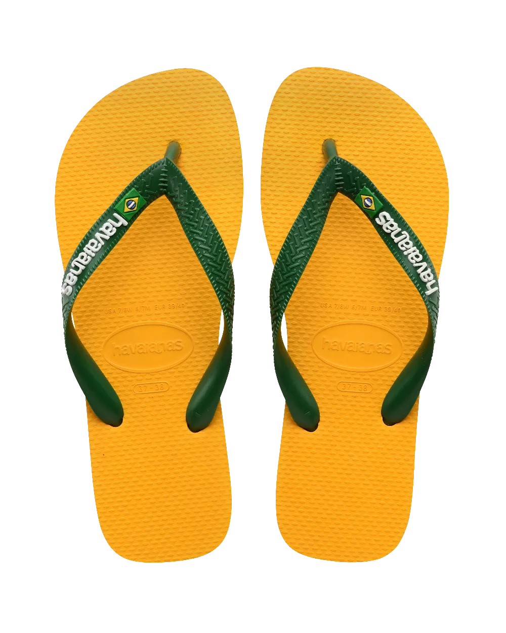 Brazil Logo Flip-Flops in Knallgelb