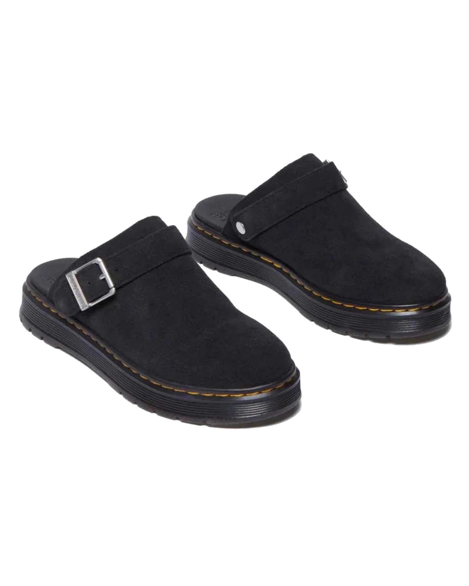 Brookline Bronx Wildleder Mules in Schwarz