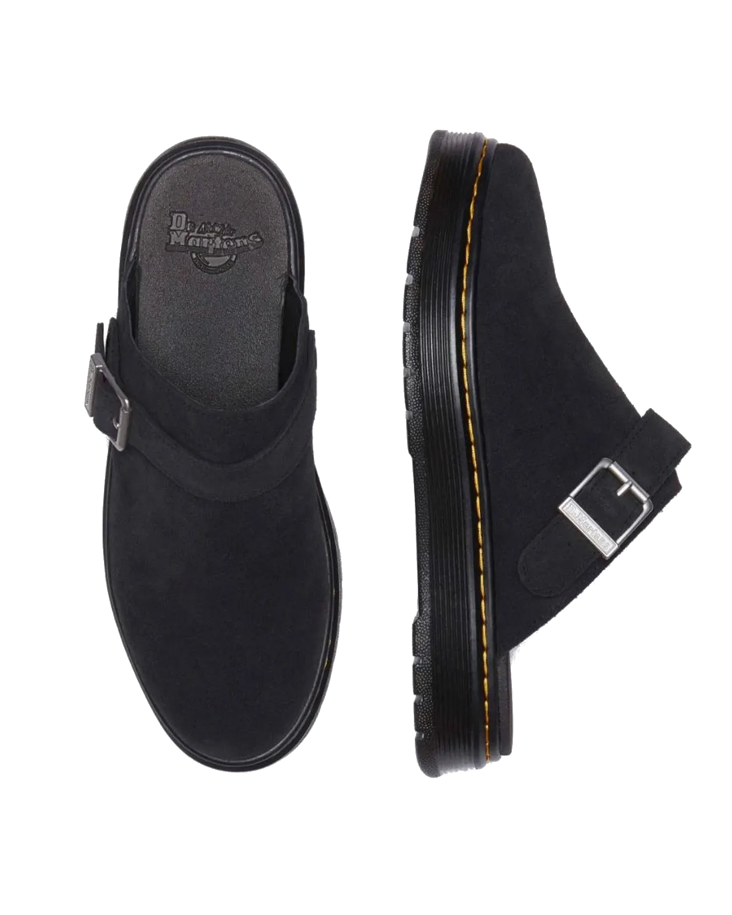Brookline Bronx Wildleder Mules in Schwarz