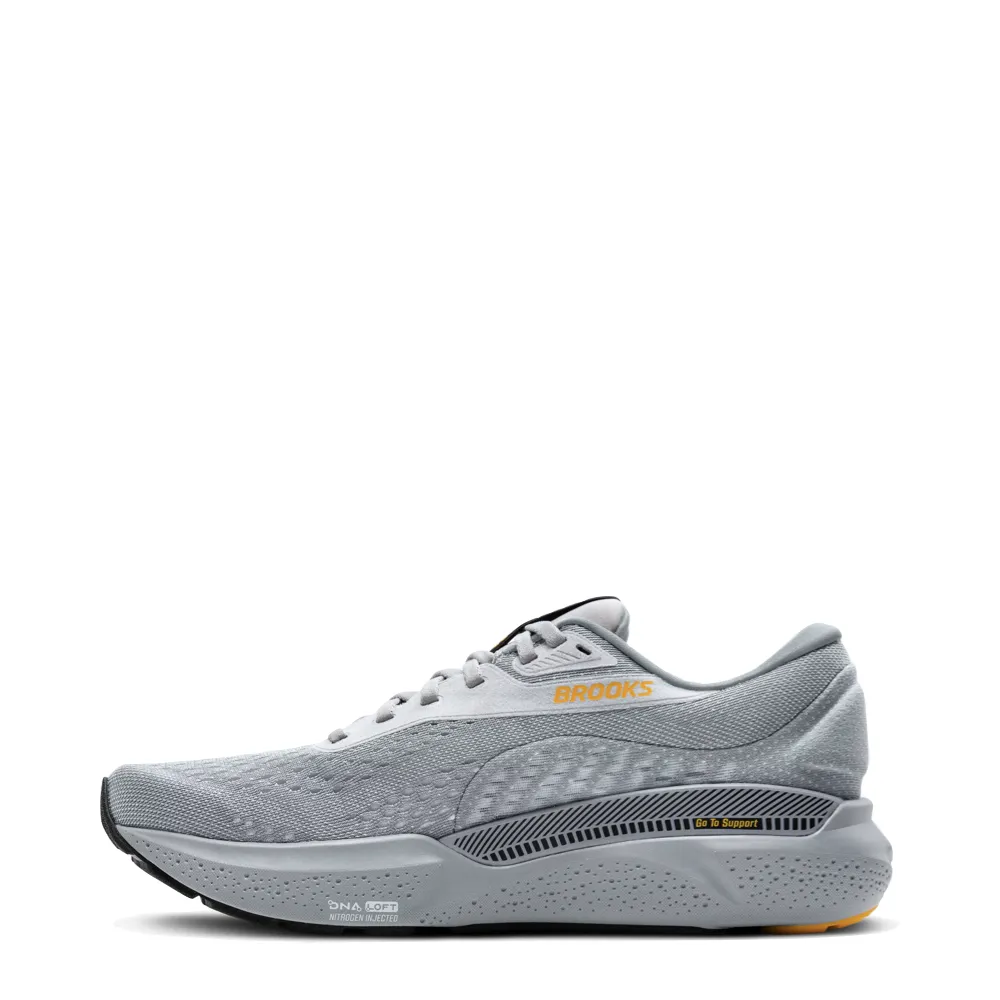 Brooks Herren Adrenaline GTS 24 Turnschuh in Alloy/Weiß/Gold Fusion