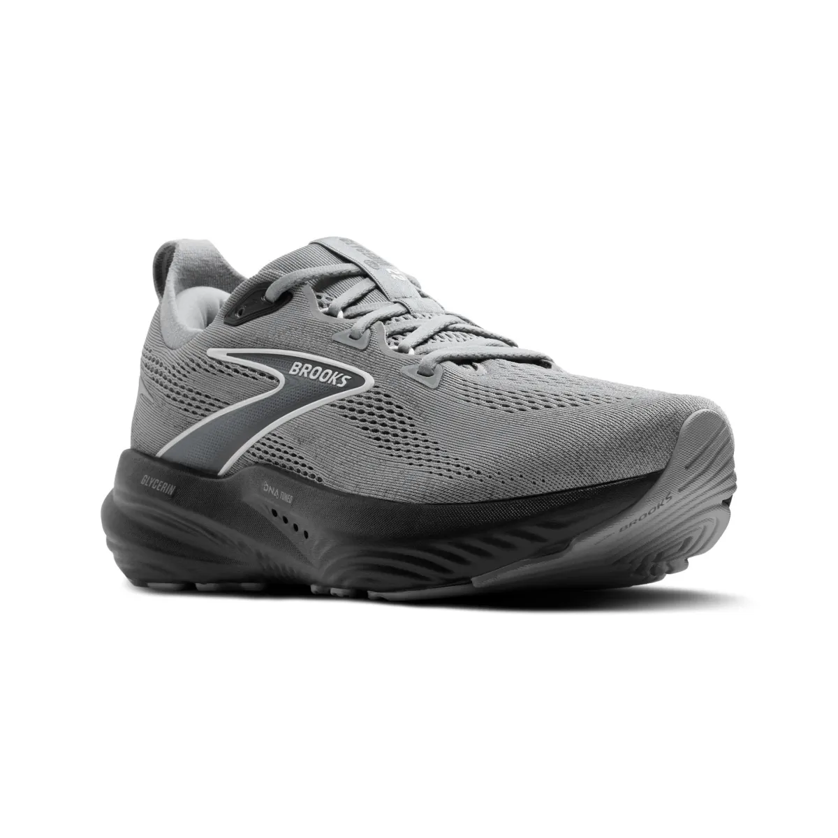 Brooks Herren Glycerine 22 Primer Grau/Ebenholz/Blauwäsche