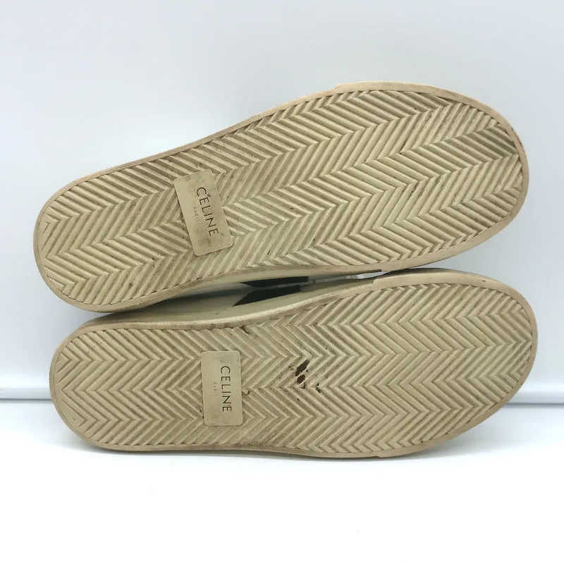 Celine Triomphe TR01L Low-Top-Sneaker in Weiß & Schwarz aus Leder Größe 37