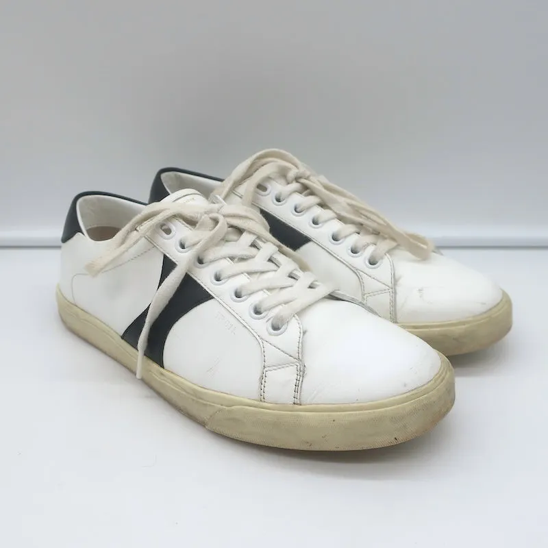 Celine Triomphe TR01L Low-Top-Sneaker in Weiß & Schwarz aus Leder Größe 37