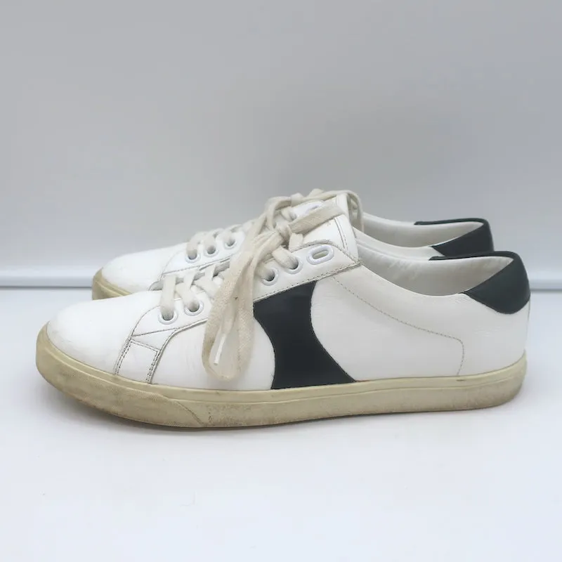Celine Triomphe TR01L Low-Top-Sneaker in Weiß & Schwarz aus Leder Größe 37