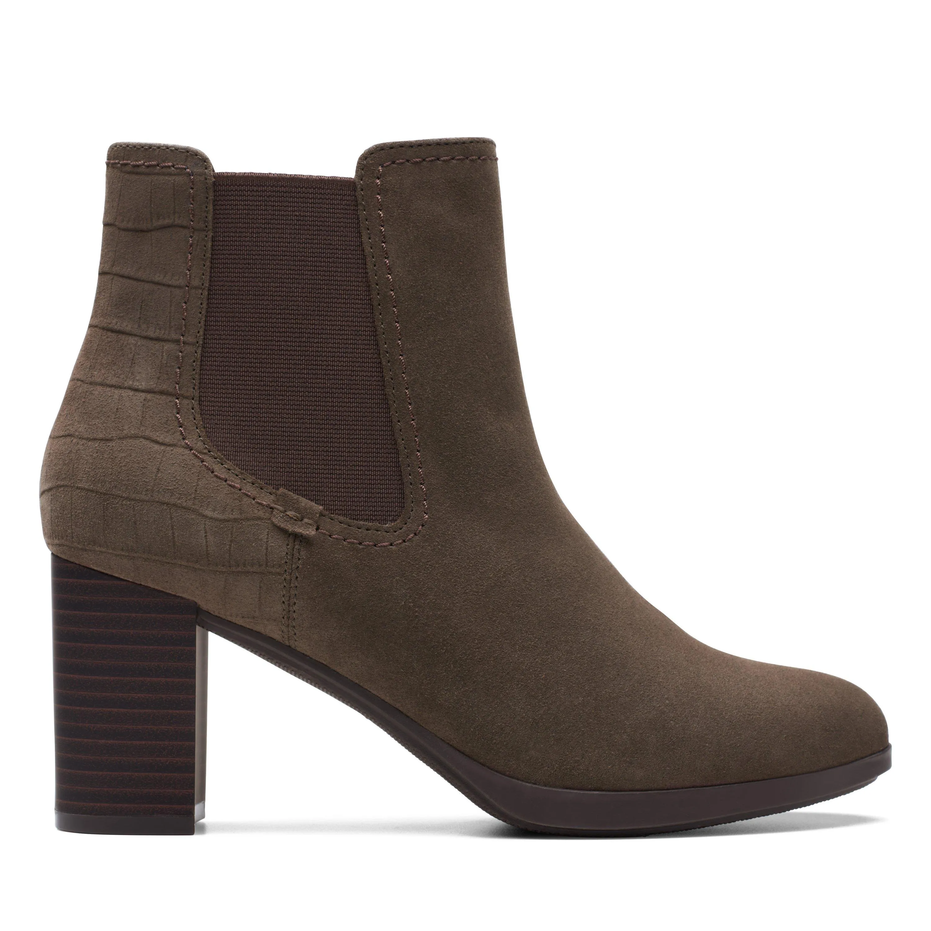 Clarks Bayla Rose in Grauem Wildleder