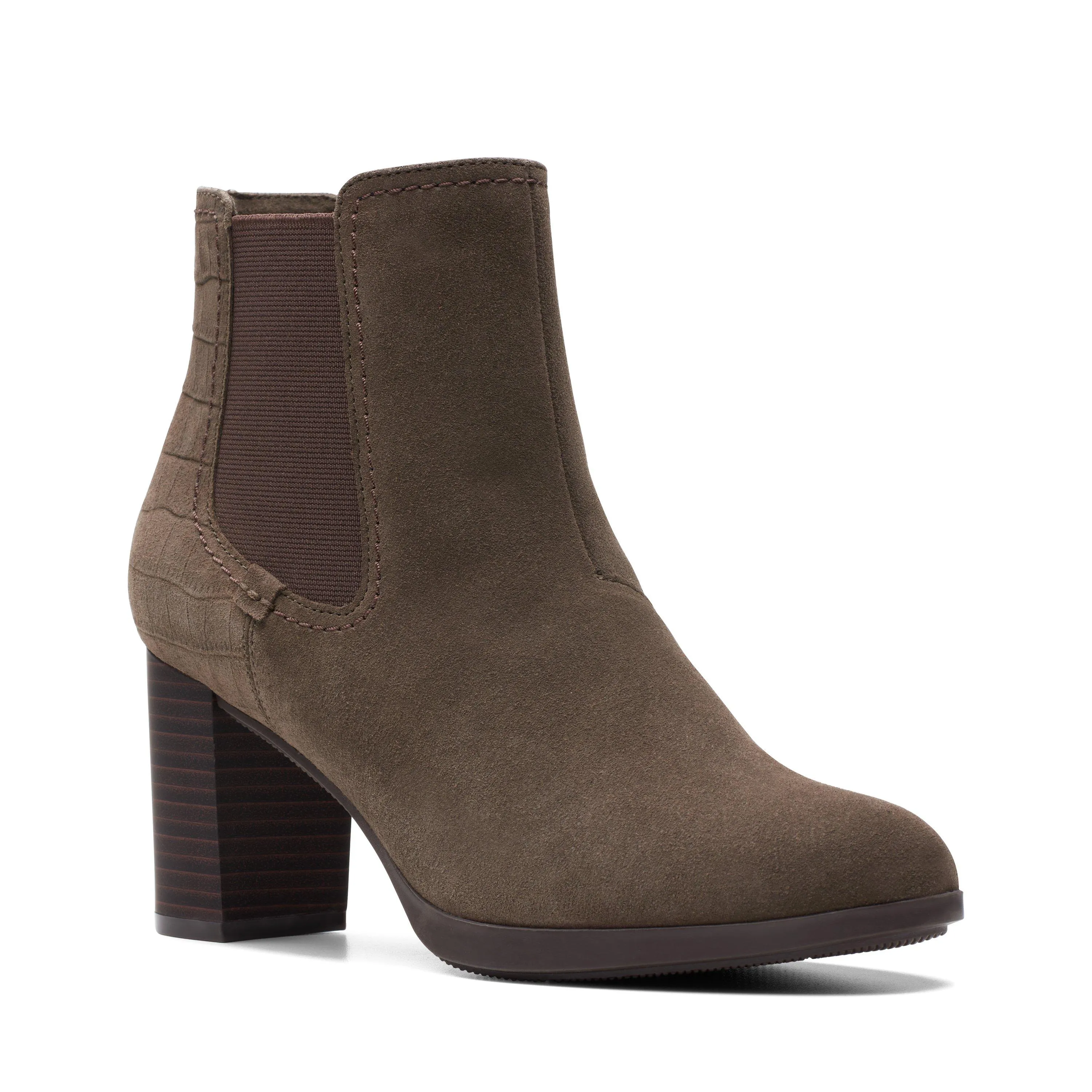 Clarks Bayla Rose in Grauem Wildleder