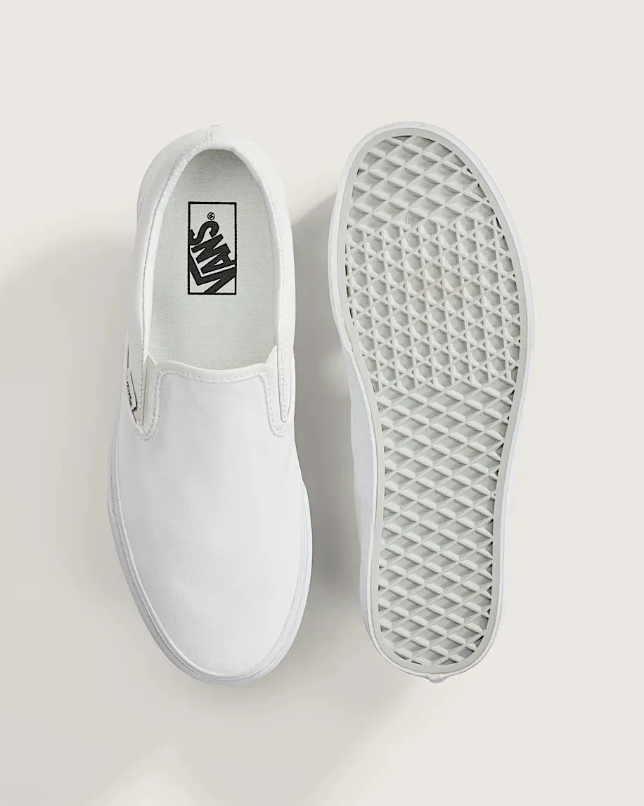 Klassische Slip-On Schuhe - Reinweiß