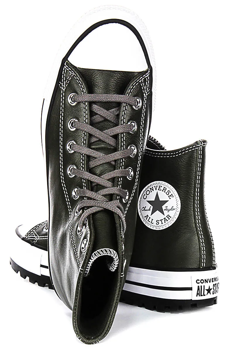 Converse All Star City Trek A09489C in dunkelgrünem Leder