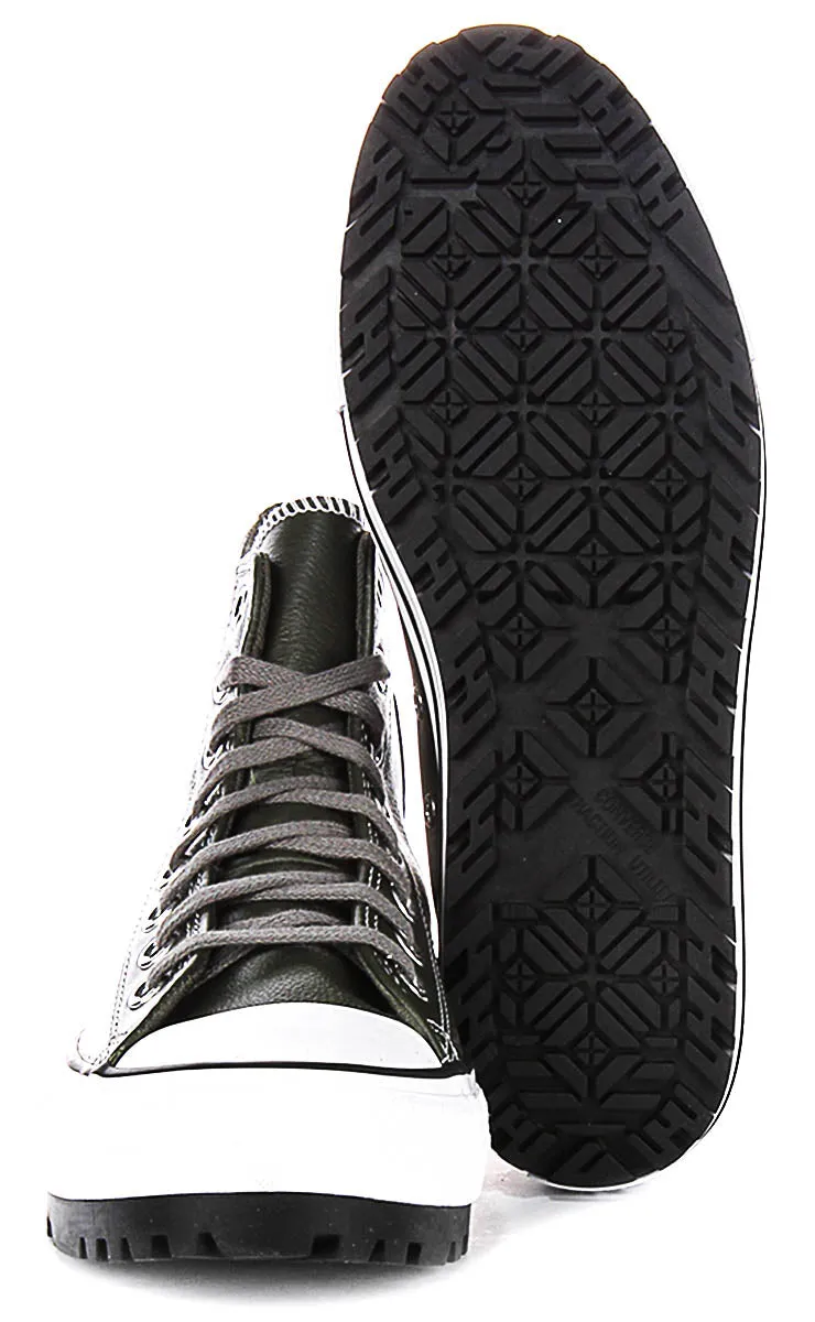 Converse All Star City Trek A09489C in dunkelgrünem Leder