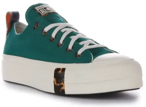 Converse All Star Lift Platform Schildkröte A05288C In Petrol Schuhe Converse