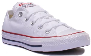 Converse All Star Low Trainer in weißen Leinenschuhen Converse
