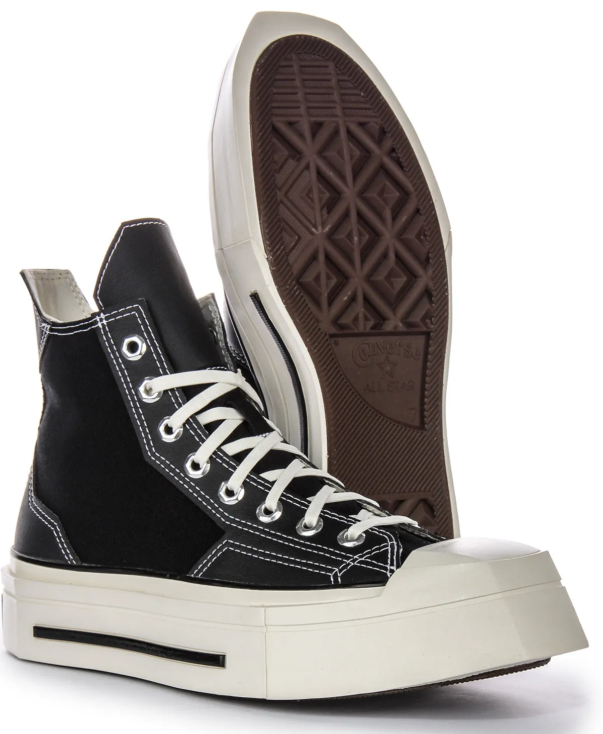 Converse Chuck 70s A06435C De Luxe Quadratisch High in Schwarz Schuhe Converse