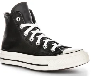 Converse Chuck 70s Hi A07200C in schwarz-weißen Lederschuhen Converse