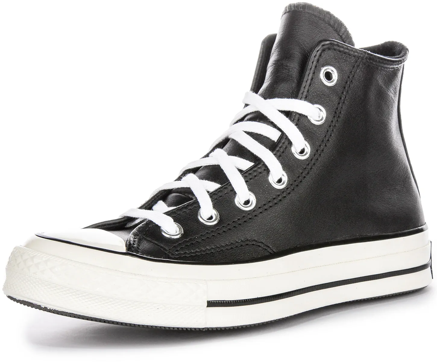 Converse Chuck 70s Hi A07200C in schwarz-weißen Lederschuhen Converse