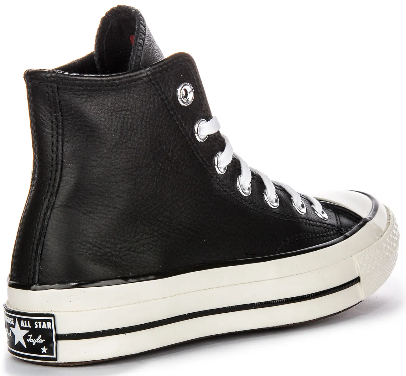 Converse Chuck 70s Hi A07200C in schwarz-weißen Lederschuhen Converse