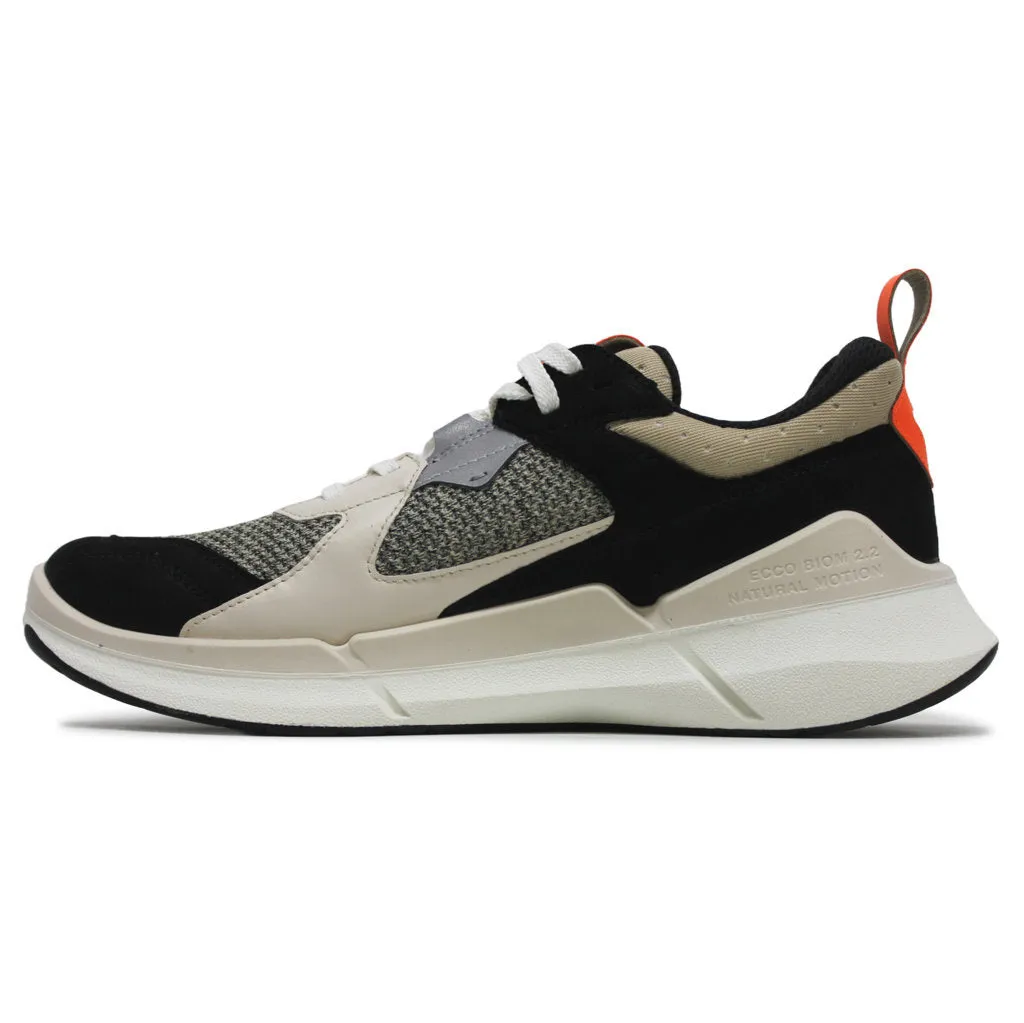 Ecco Biom 2.2 Leder Textil Herren Low Top Turnschuhe Ecco Schuhe