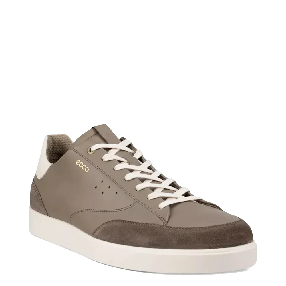 Ecco Herren Street Lite Court Sneakers in Dunkelbraun/Taupe