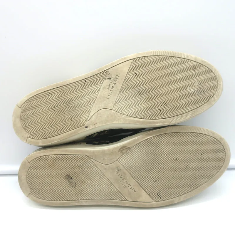 Givenchy Slip-On Skate Sneakers Schwarz Magnolienprint Leder Größe 40