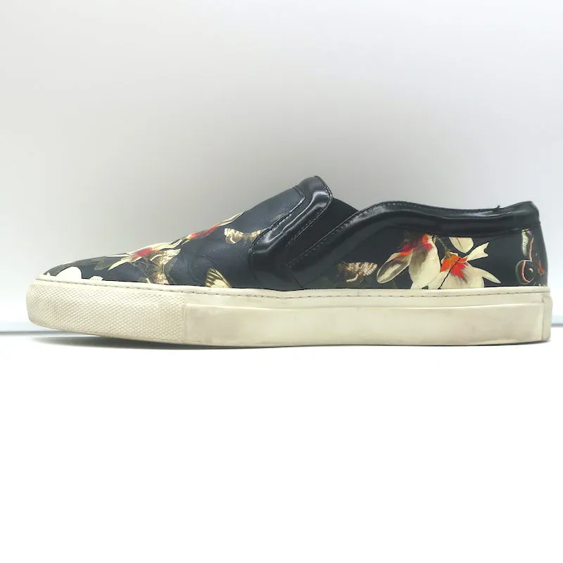 Givenchy Slip-On Skate Sneakers Schwarz Magnolienprint Leder Größe 40