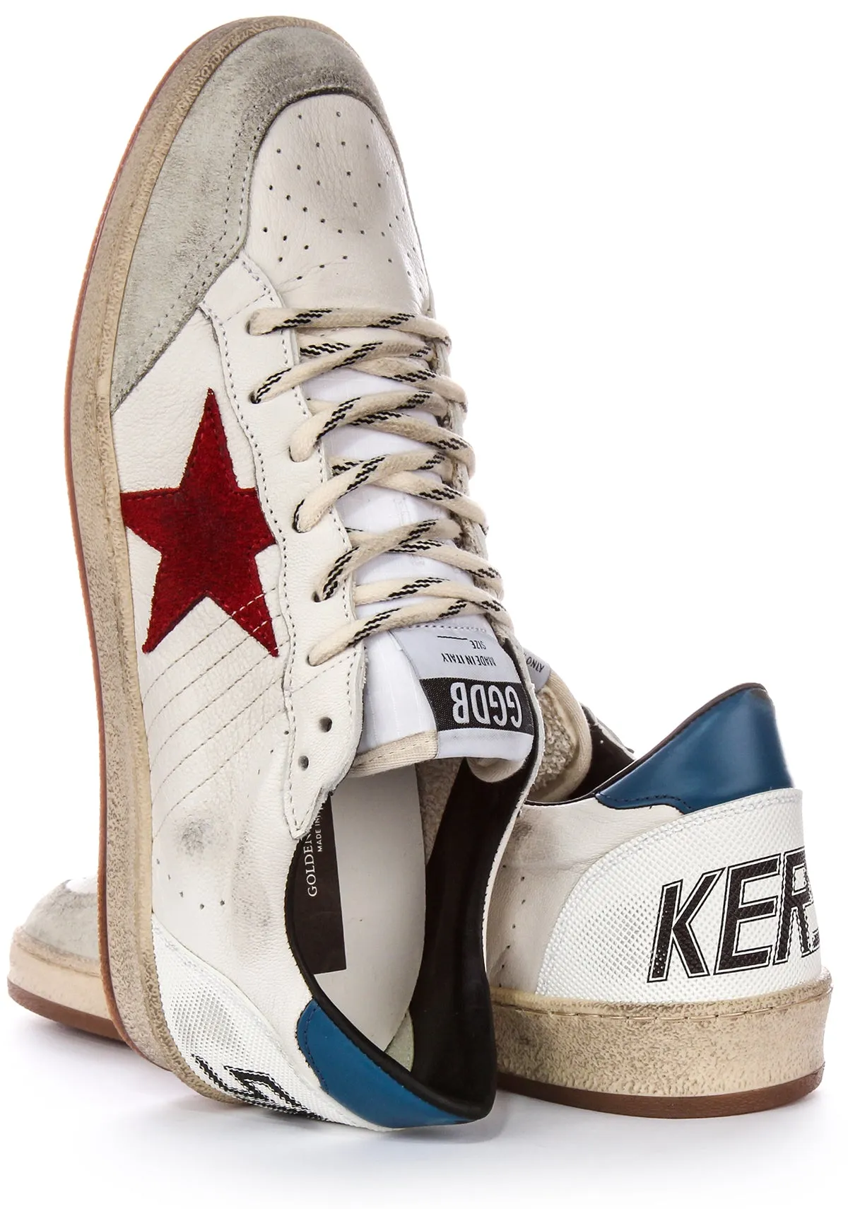 Golden Goose Ball Star In Weiß Blau Rot Für Herren Schuhe Golden Goose