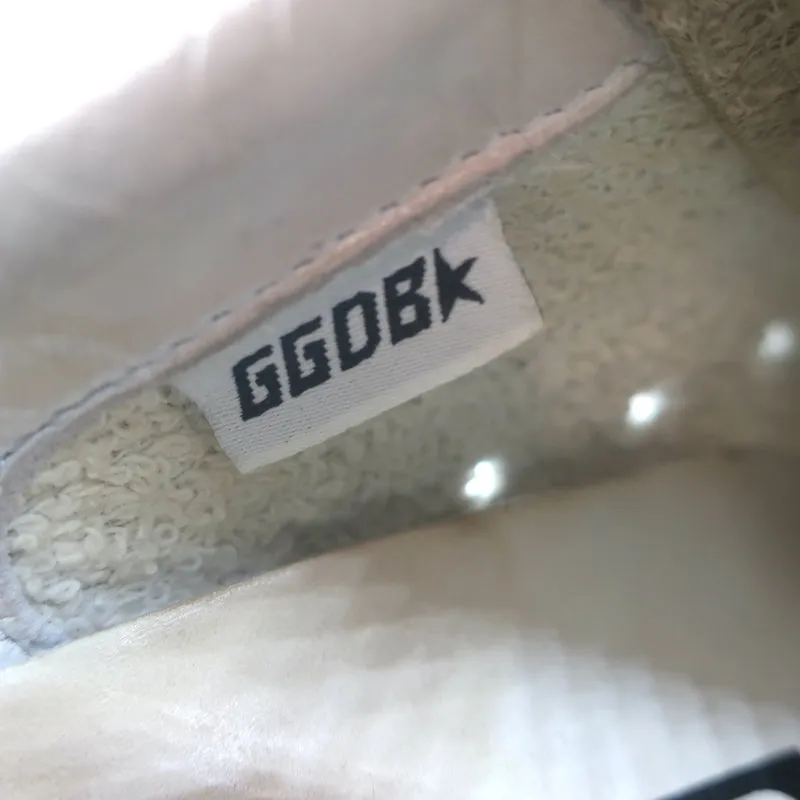 Golden Goose Superstar Glitzer Stern Sneakers Weiß & Grün Leder Größe 38