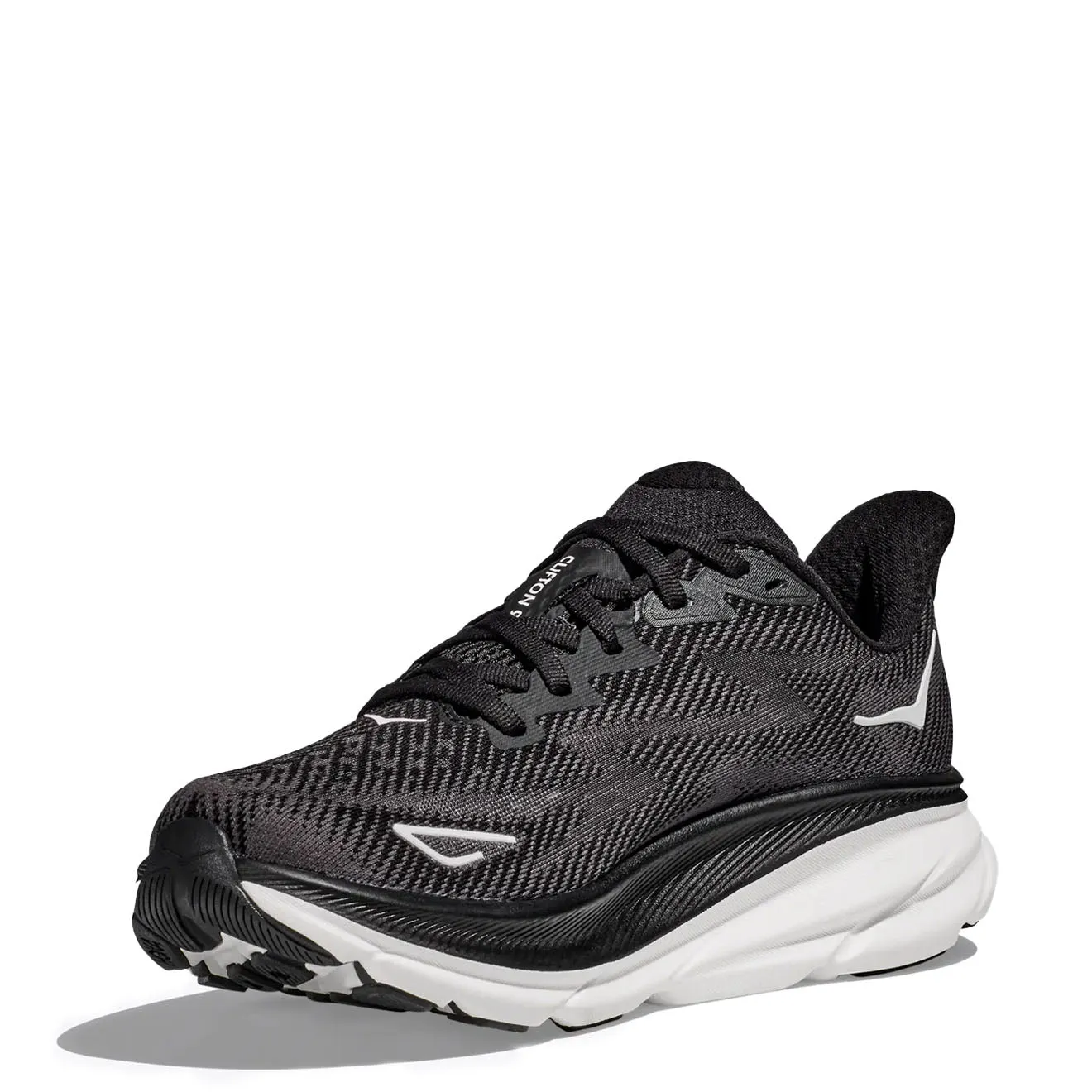 Hoka Clifton 9 Trainer Schwarz / Weiß