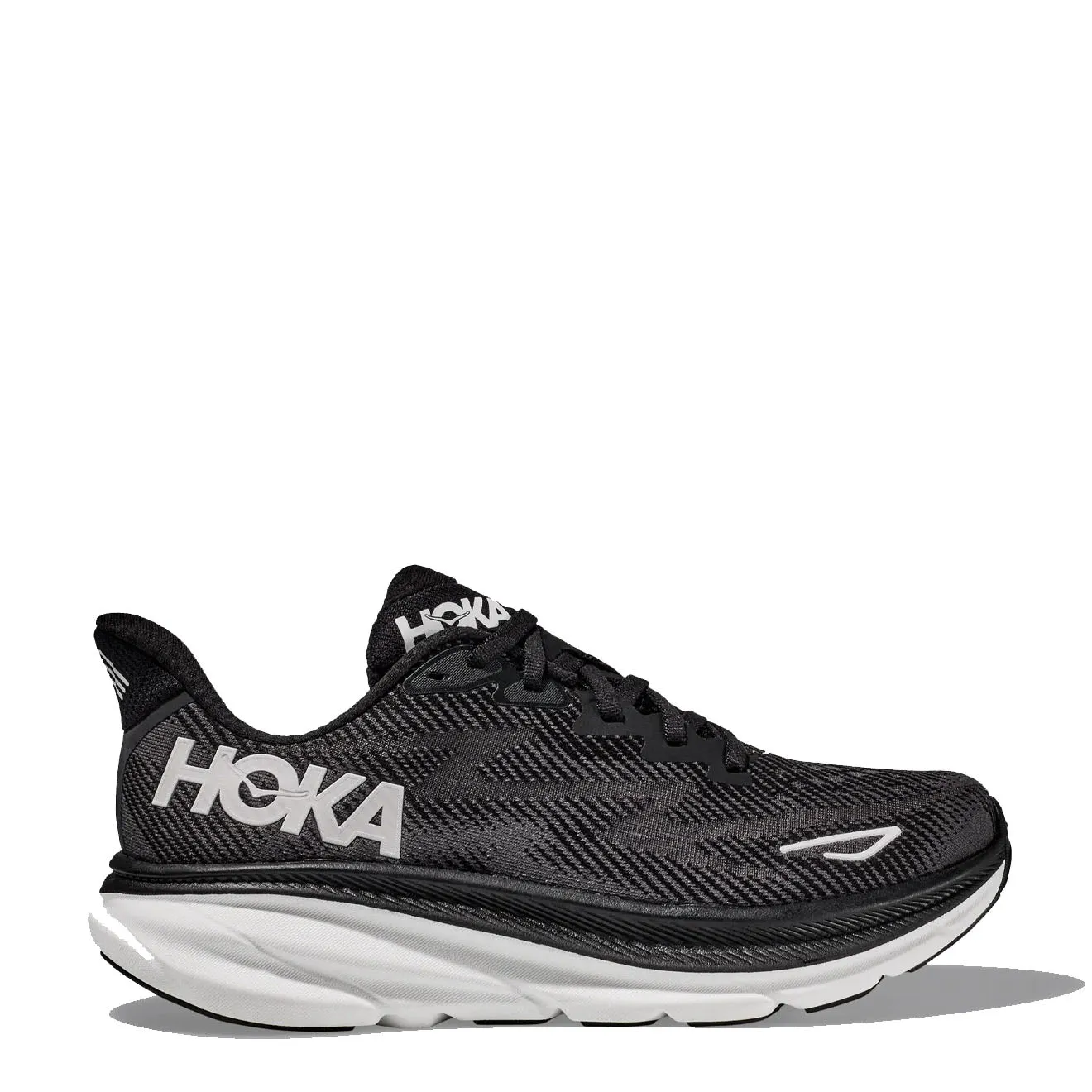 Hoka Clifton 9 Trainer Schwarz / Weiß