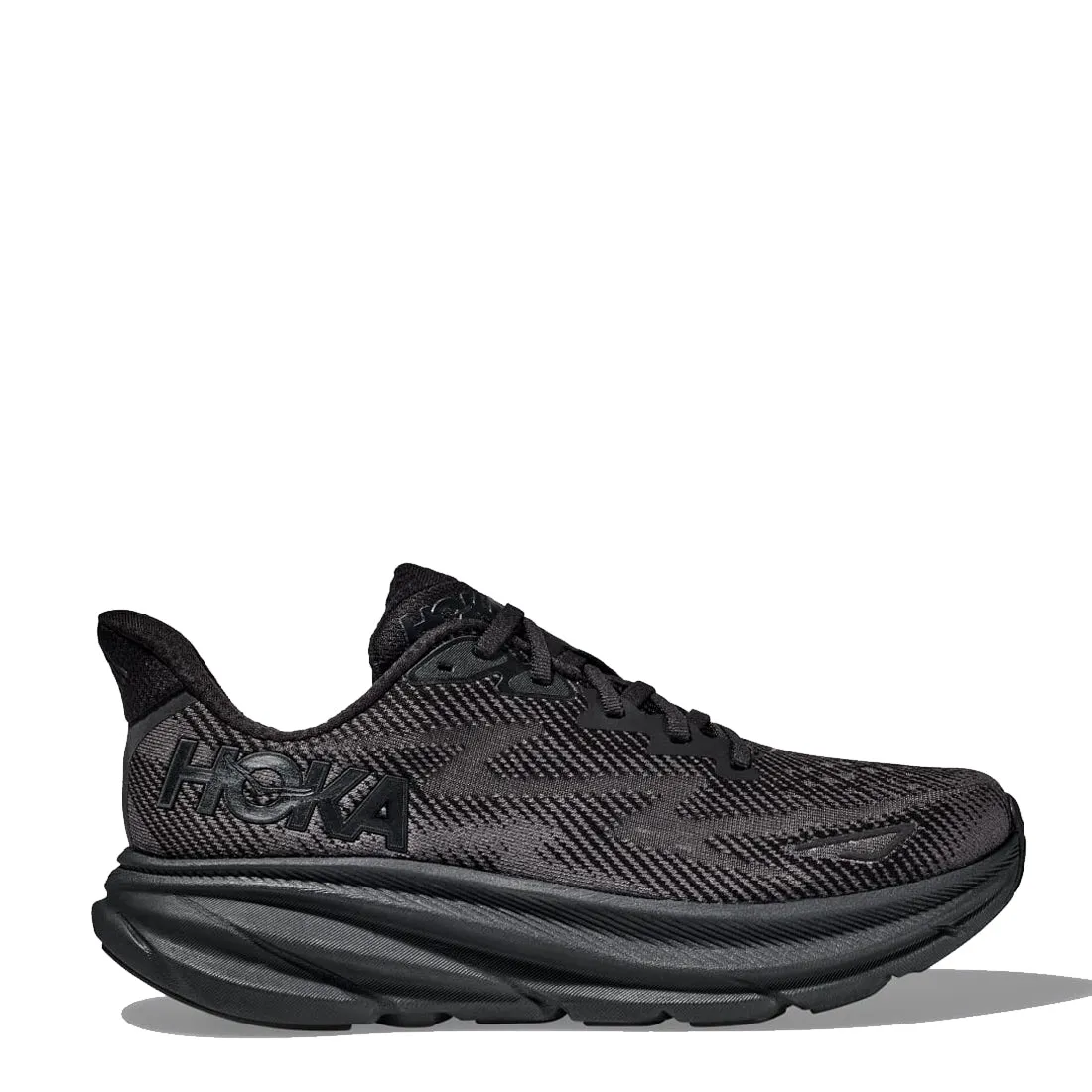Hoka Clifton 9 Laufschuhe Schwarz / Schwarz