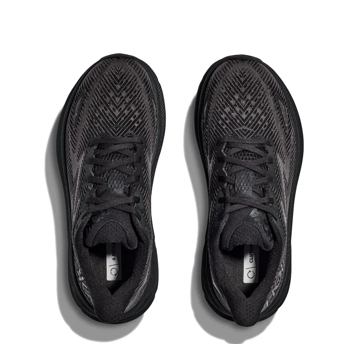 Hoka Clifton 9 Laufschuhe Schwarz / Schwarz