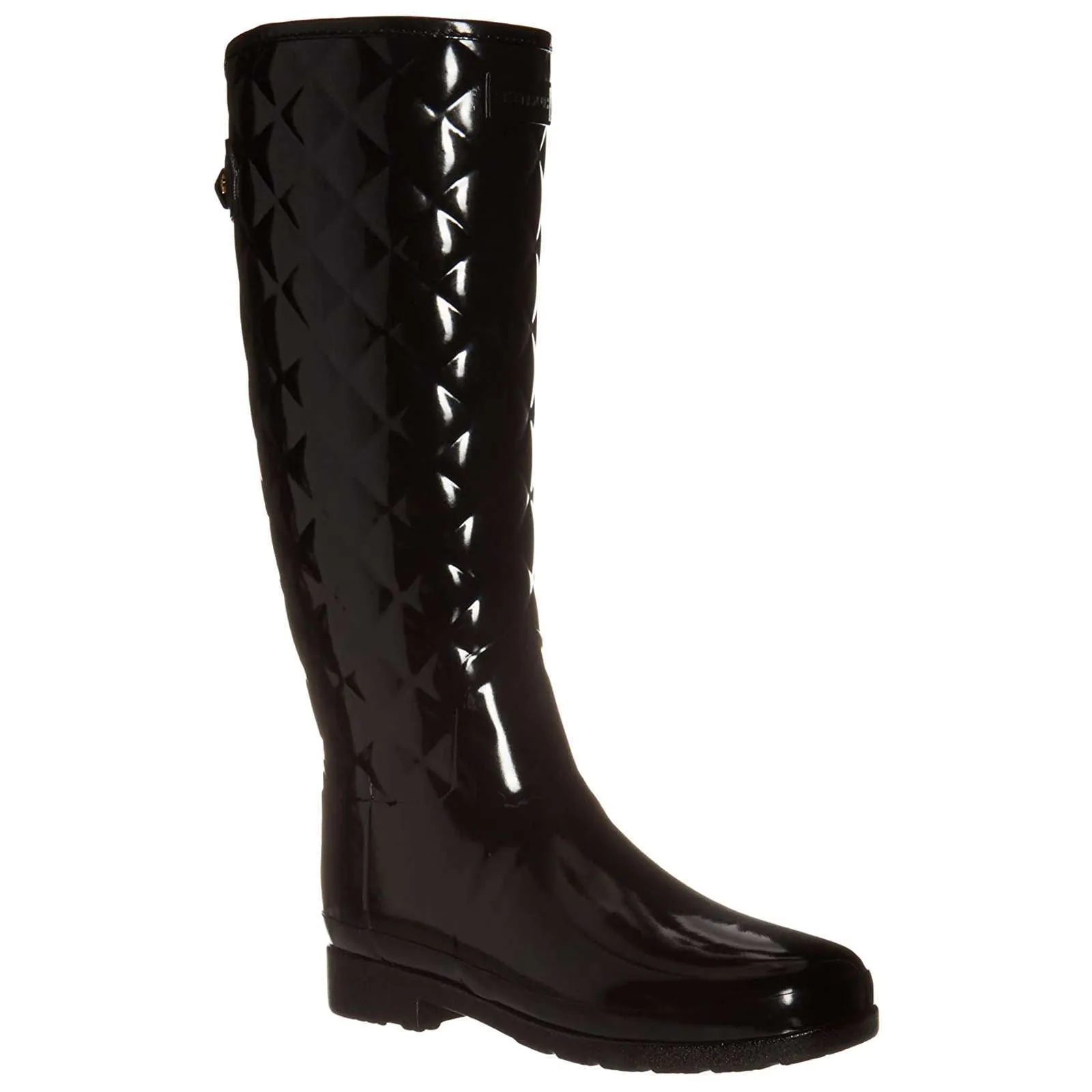 Hunter Glänzendes Gummiquilt Damen-Stiefeletten