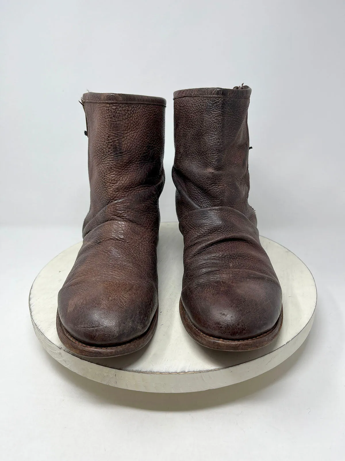 John Fluevog Größe W10/M8 Braune Vintage-Stiefel