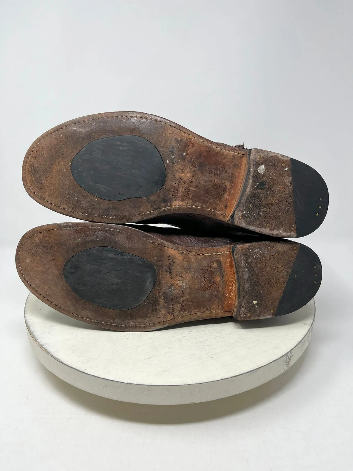 John Fluevog Größe W10/M8 Braune Vintage-Stiefel