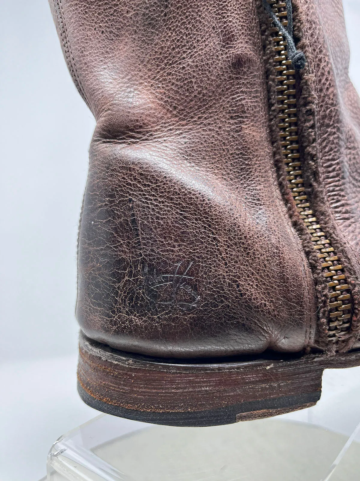 John Fluevog Größe W10/M8 Braune Vintage-Stiefel