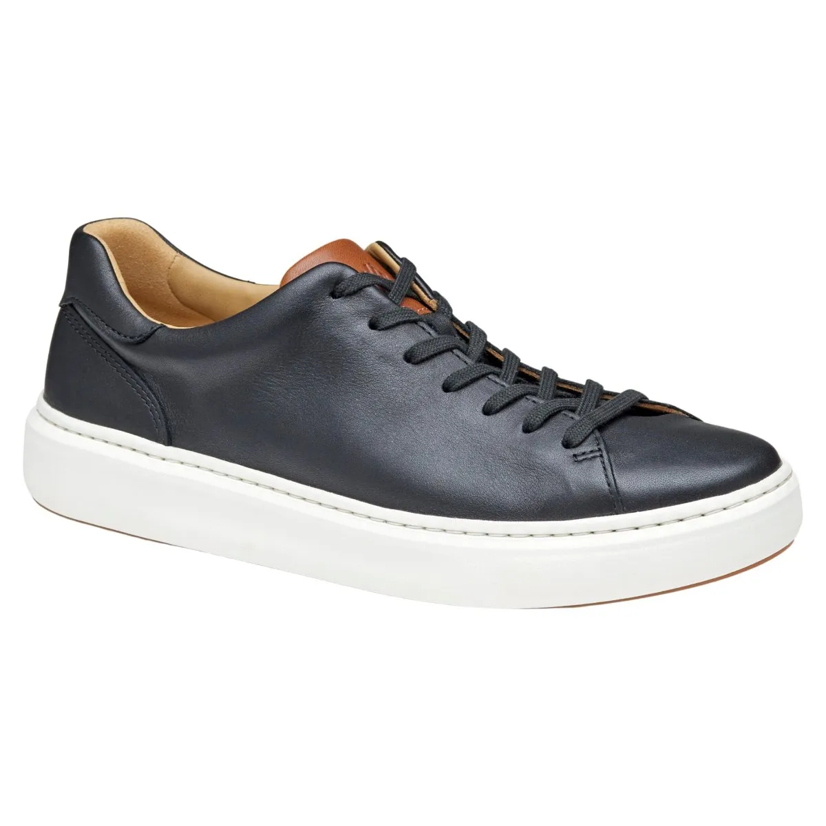 Johnston & Murphy Herren Anders Lace-to-Toe Schwarz Leder